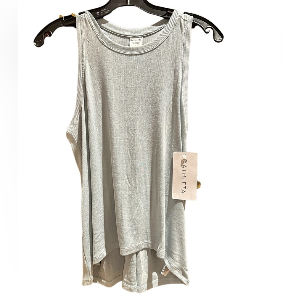 Athleta Ribbed Ease in Tank, Dawn Blue, sz S